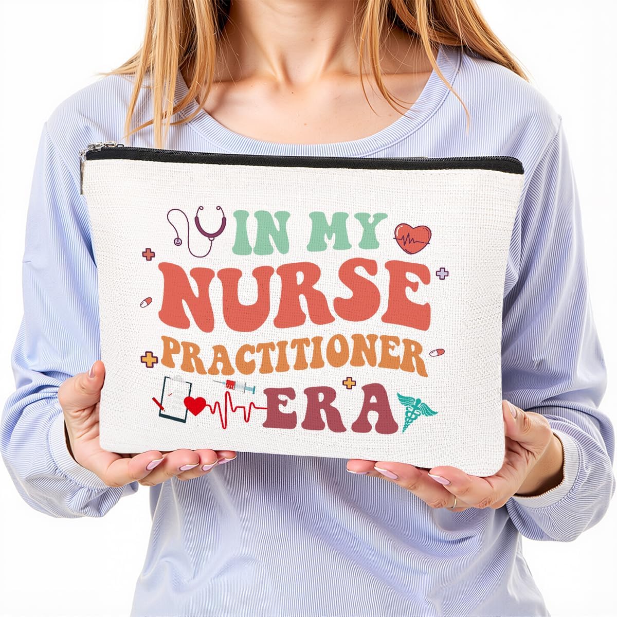 Nurse Practitioner Gifts Makeup bag for Women, NP Week Gifts, Nurse Appreciation Gifts, Thank You Gifts for Nurse Women Graduation Female image 4