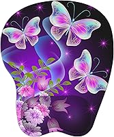 Vista 37 de Alfombrilla para mouse con soporte de muñeca, almohadilla antideslizante para mouse para oficina, computadora, laptop y Mac, cómoda y ligera