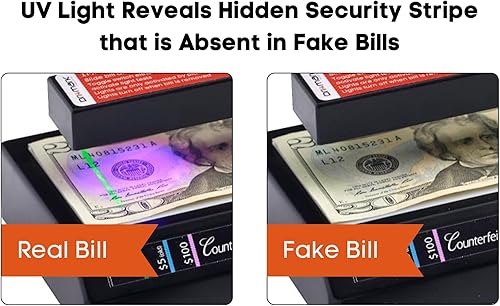 Miniatura 3 de Dri Mark Tri Test - Counterfeit Bill Detector Machine w/AC Adapter - 3 Tests in 1 - Paper, Security Strip and Watermark Tests, Accurate Money Tester