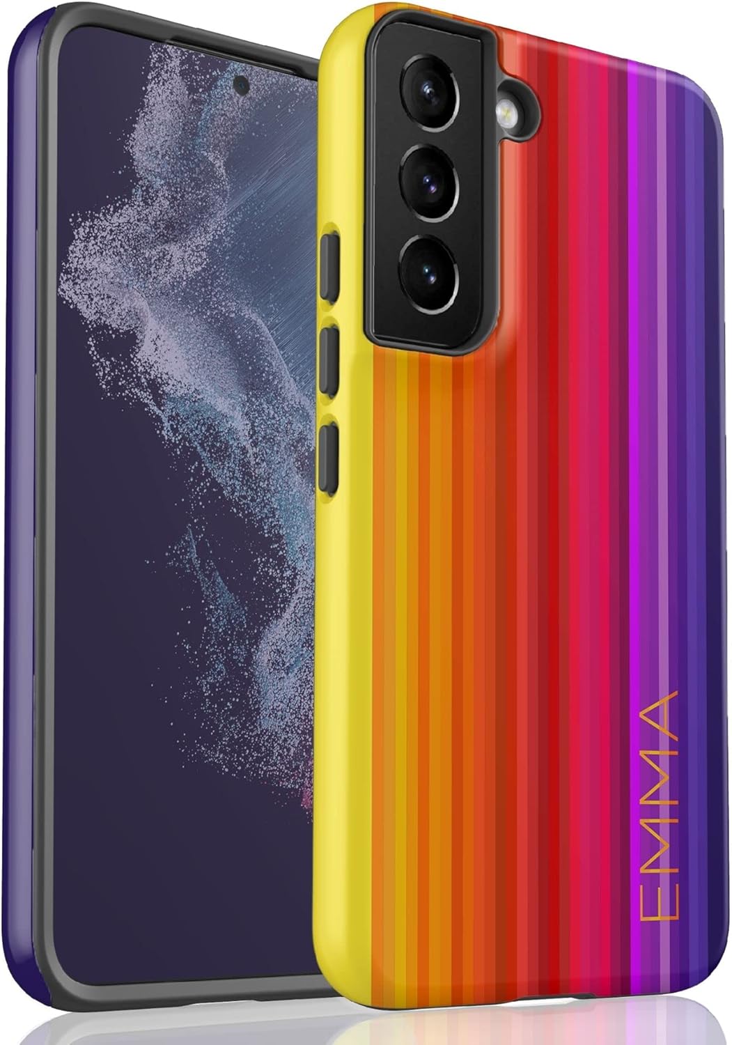 Custom Name LGBTQ Pride Rainbow Flag Phone Case Personalized Case, Compatible with Samsung Galaxy S26 Ultra, S25 Plus, S24, S23, S22, S21, S20