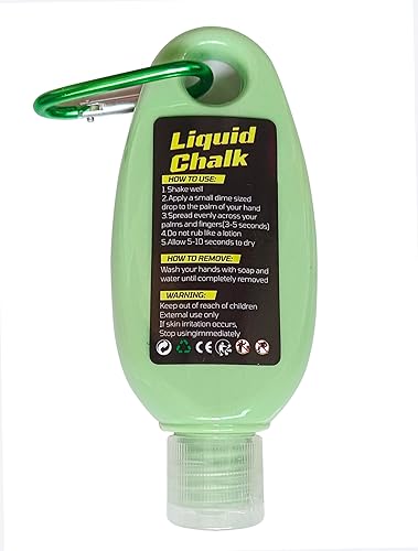 Miniatura 2 de Tiza líquida de 2 onzas (2.0 fl oz), sin desorden para levantamiento de pesas, gimnasia, escalada, baile y levantamiento. Resistente al sudor y de