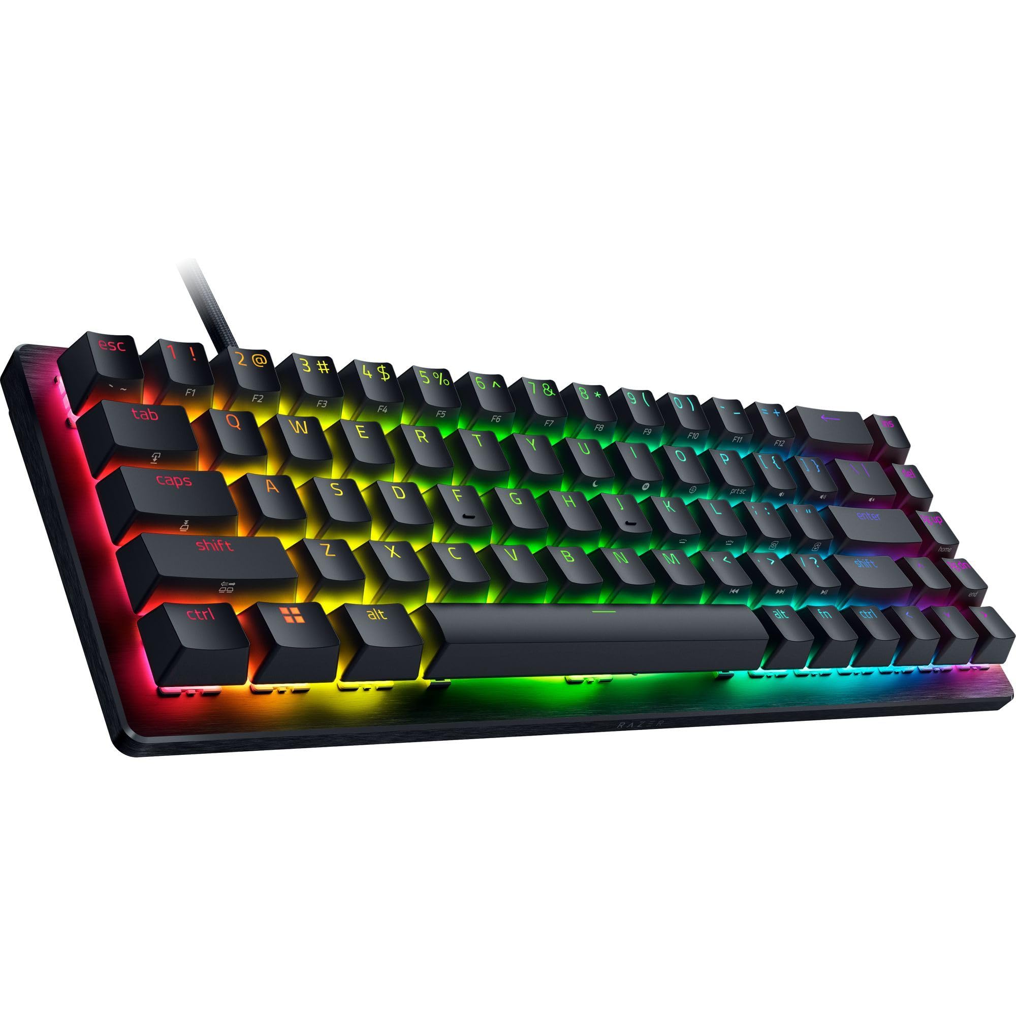 Razer Huntsman V3 HE Magnetic Mini 65% 8KHz - klawiatura do e-sportu z przełącznikami Hall-Effect - Snap Tap - HyperPolling 8000 Hz - priorytet podwójnego naciśnięcia klawisza - PC | QWERTY US