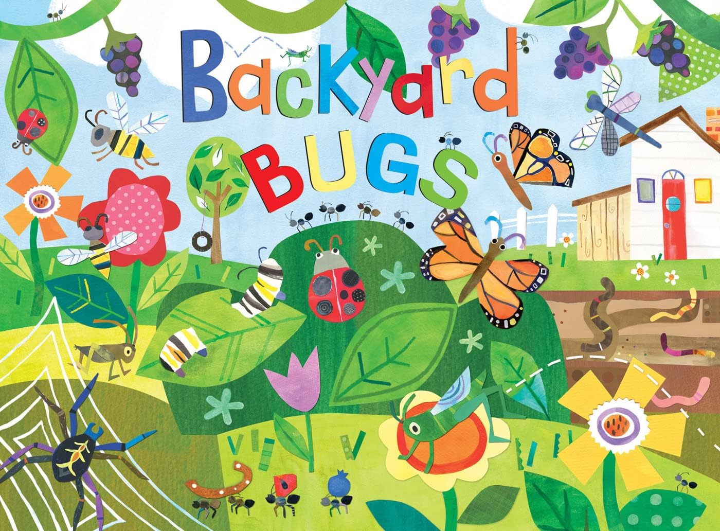MasterPieces 60 Piece Nature Puzzle for Kids - Backyard Bugs - 19"x14"