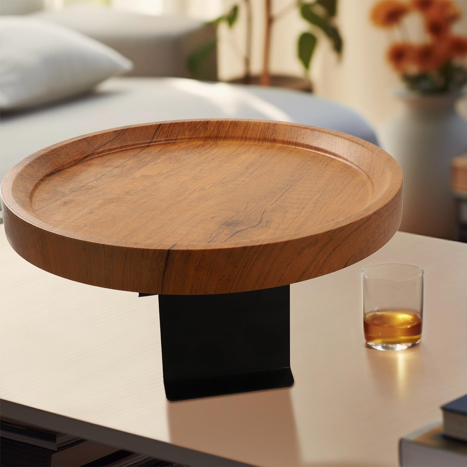 Tavolino in legno di dimensioni comode per la maggior parte dei divani, perfetto per gustare le tue bevande preferite (grigio)