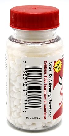 Necta Sweet Saccharin Sugar Substitute 1/4 Grain, 1000 Tablets - 2 Pack