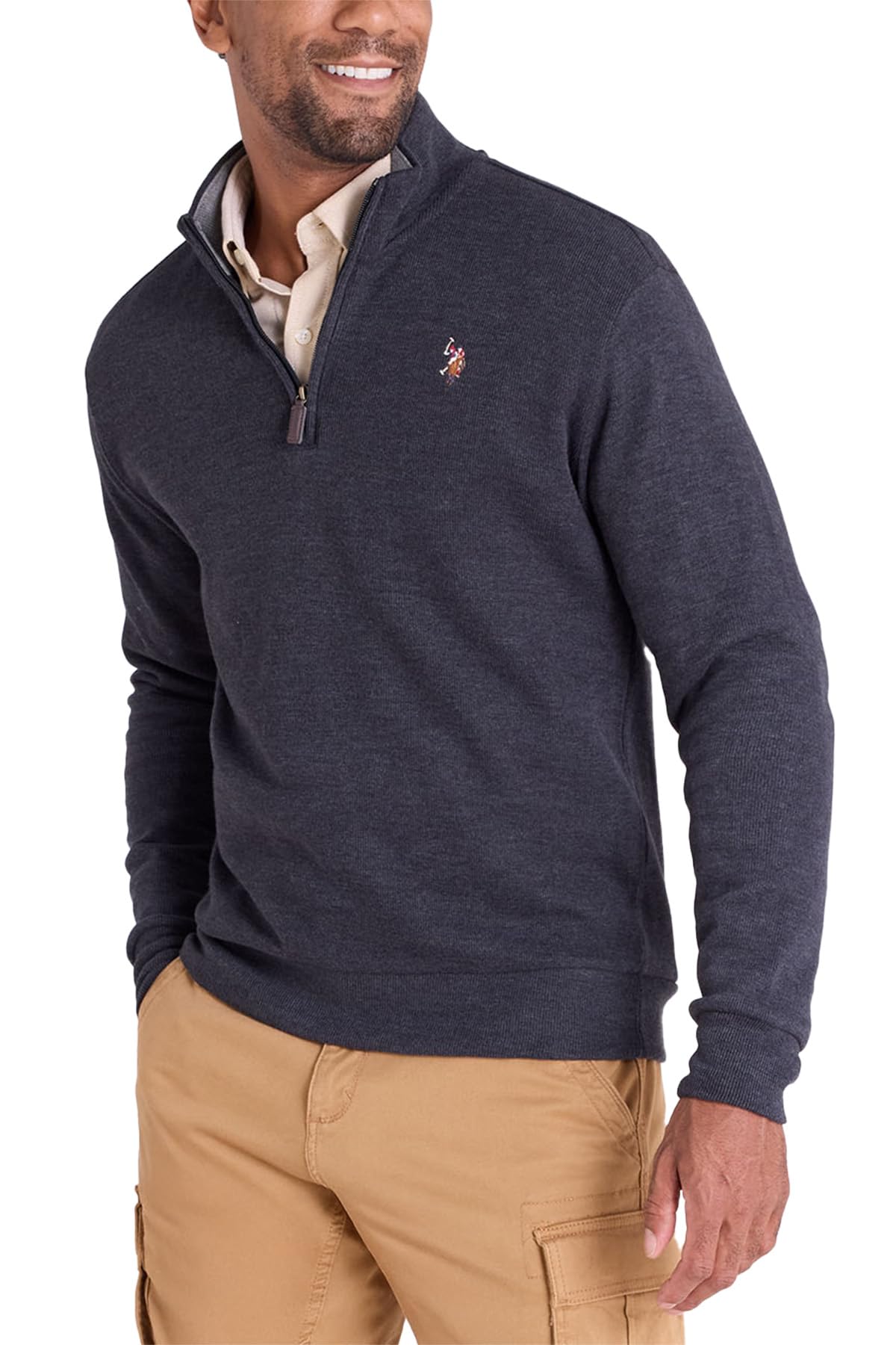U.S. POLO ASSN. Men's Quarter Zip Sweater