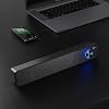 Lecoo DS111 6W Bluetooth + Wired Speaker - Bluetooth and Wired Usage, Desktop, PC, TV, Laptop Compatible, 360° Surround Sound, 10m Usage Distance, Soundbar Portable Speaker Speaker Black