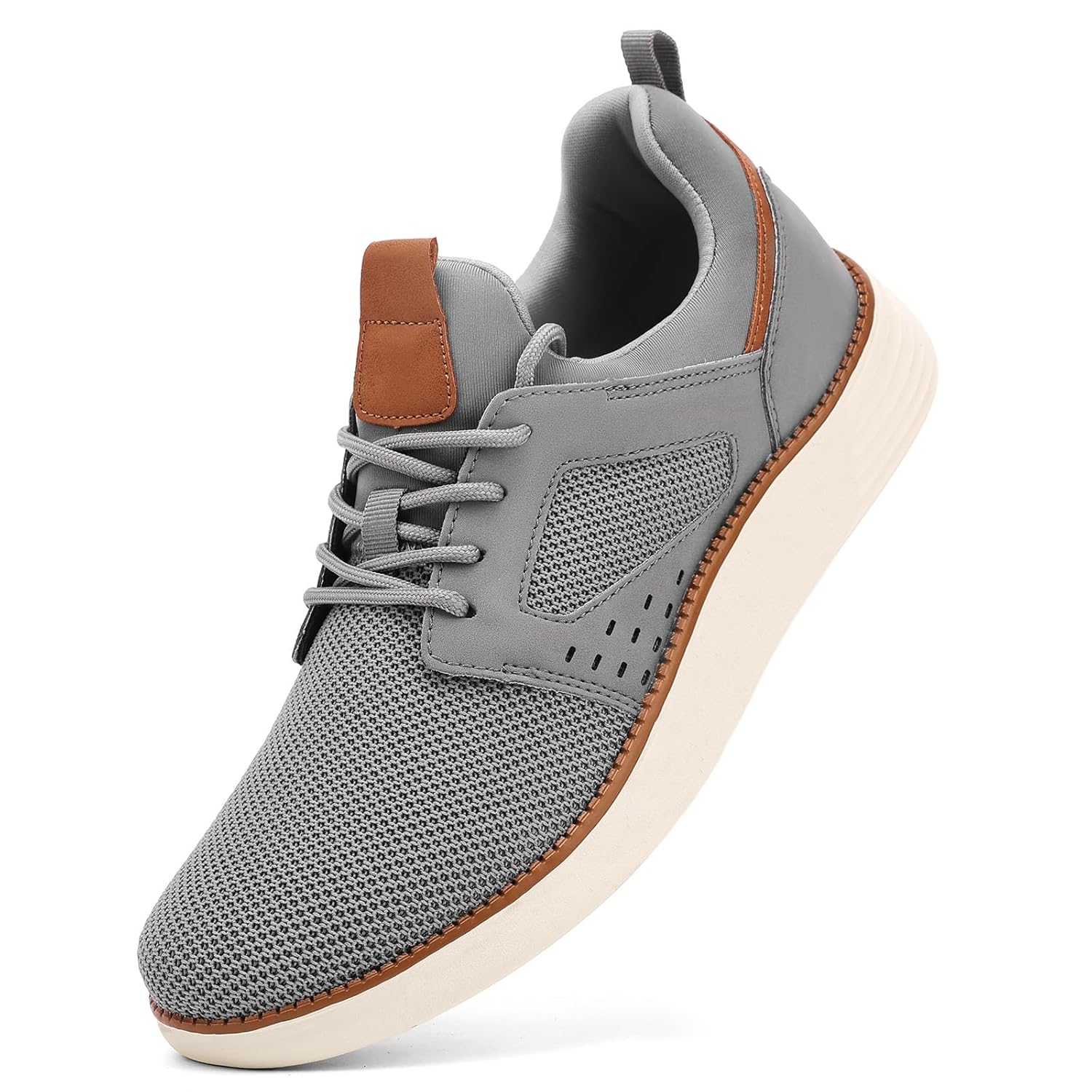 Mens Fashion Dress Mesh Sneakers Casual Walking Business Oxfords Lace-Up Comfortable Breathable Lightweight Shoes