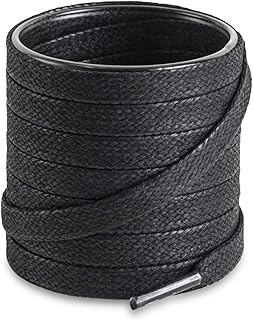 Flat Waxed Cotton Shoe Laces for Boots & Dress Shoes, Shoe Strings - Buy now
