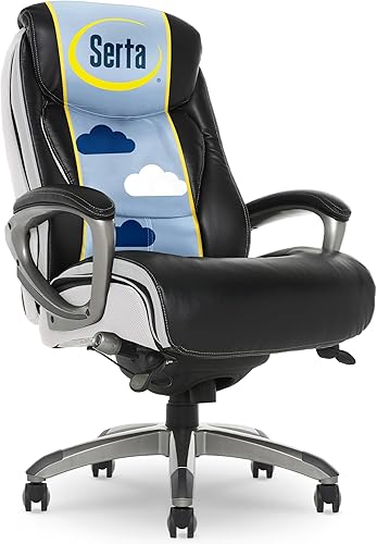 Serta Works ejecutivo Cuero Negro