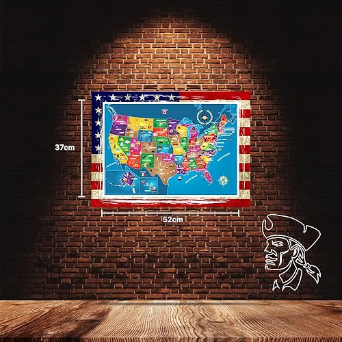 Miniatura 5 de Rompecabezas de mapa de Estados Unidos - Mapa de Estados Unidos - Rompecabezas de EE. UU. - Historia educativa - Rompecabezas de 100 piezas - La