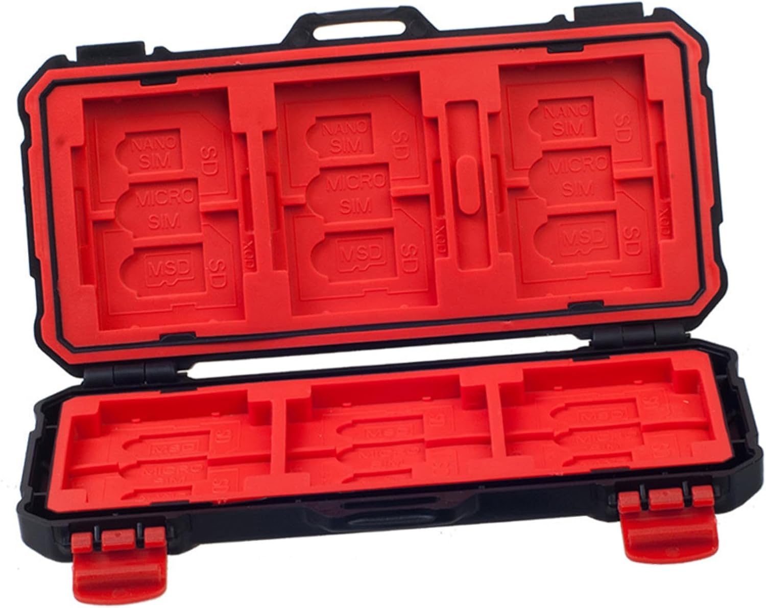 SEWACC Memory Cards Organizer Case with Shockproof Storage for Secure Cards, Portable Protective Holder Box for Camera and Computer Use