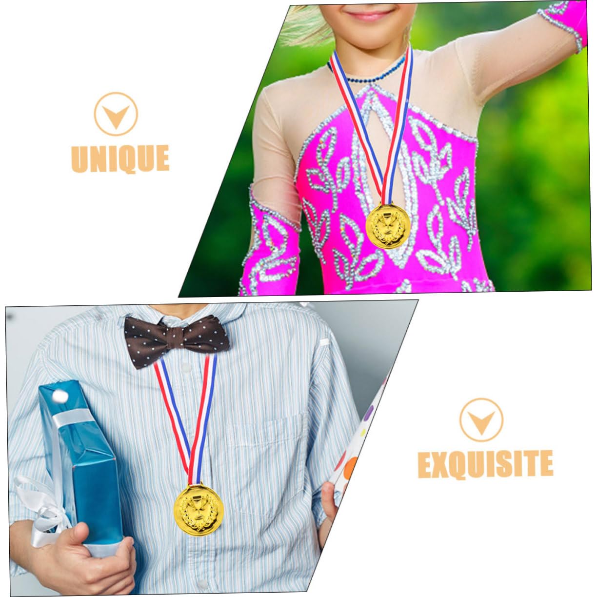 ifundom Medallas Deportivas de Fútbol Doradas 50 Piezas para Niños