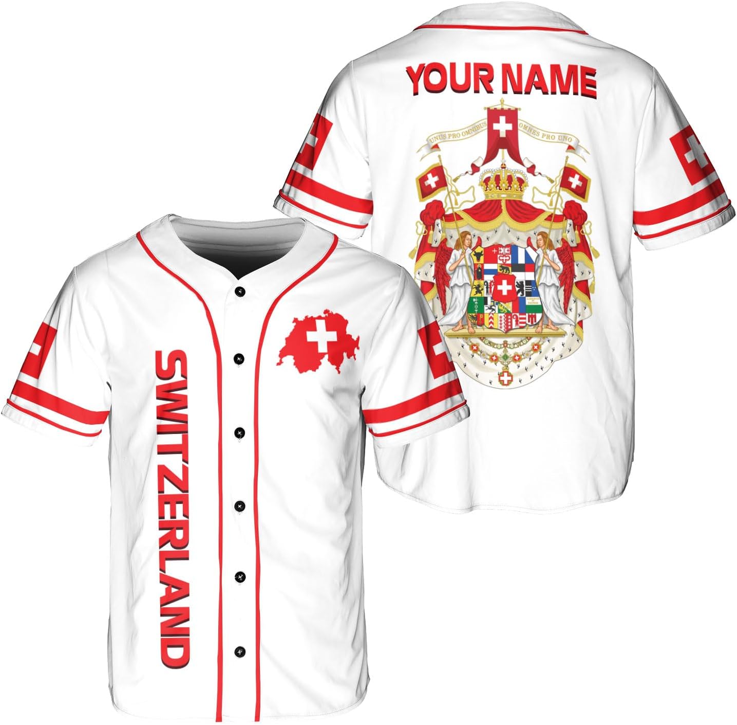 Leeprints Personalized Switzerland Jersey, Switzerland Soccer Shirt Baseball Switzerland Pride Flag Jersey Men Women Shirts