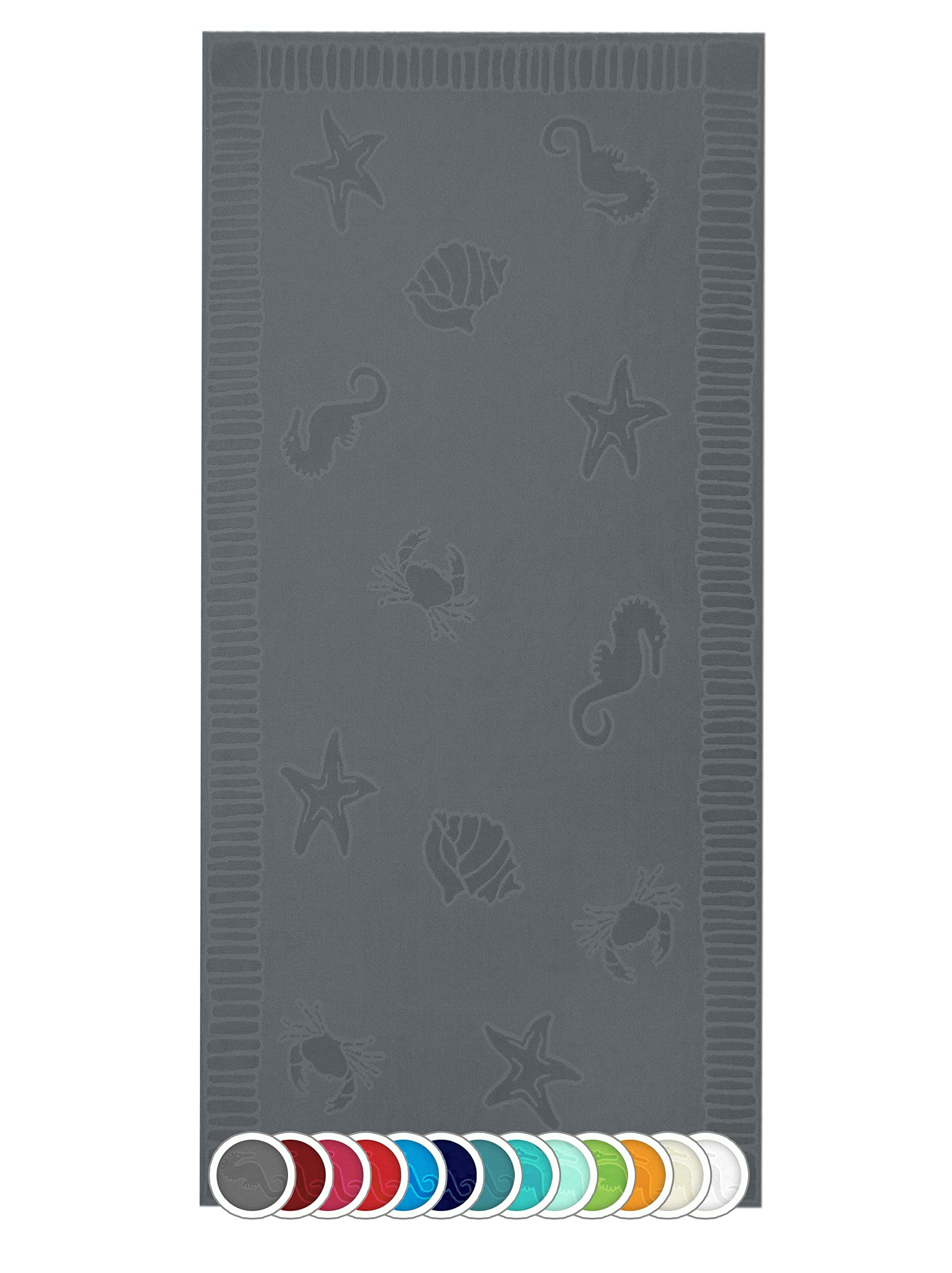 ZOLLNER strandlaken - huidvriendelijk en sterk absorberend badlaken in 100x200 cm - wasbaar tot 60°C - katoen - met tijdloze strepen - Oeko Tex® gecertificeerd
