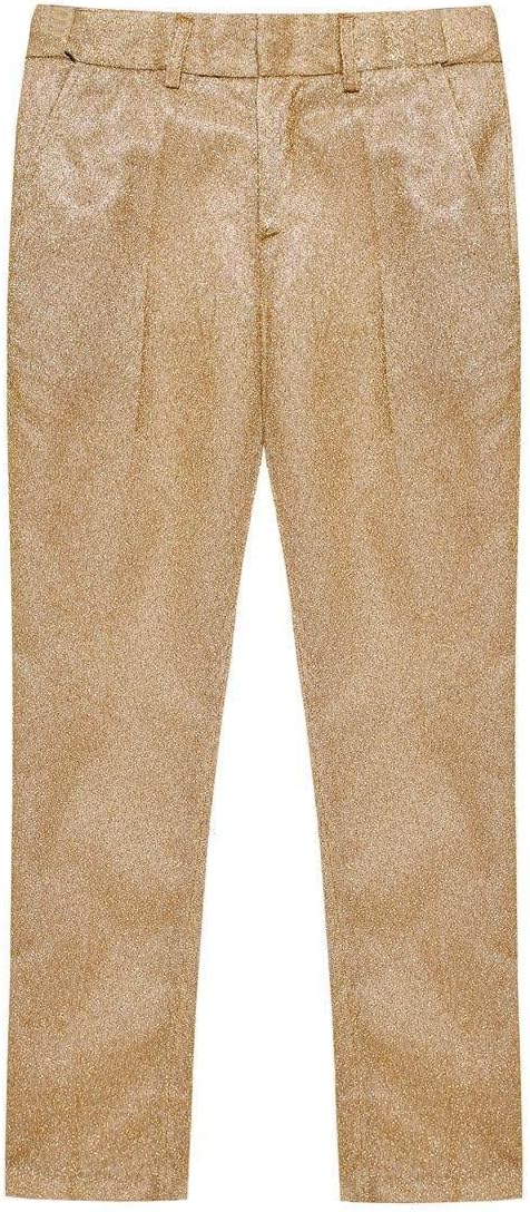 SWOTGdoby Boys Gold Tuxedo Suit Shiny Festive Dress 3 Pieces Blazer Pants Vest for Wedding - Image 6