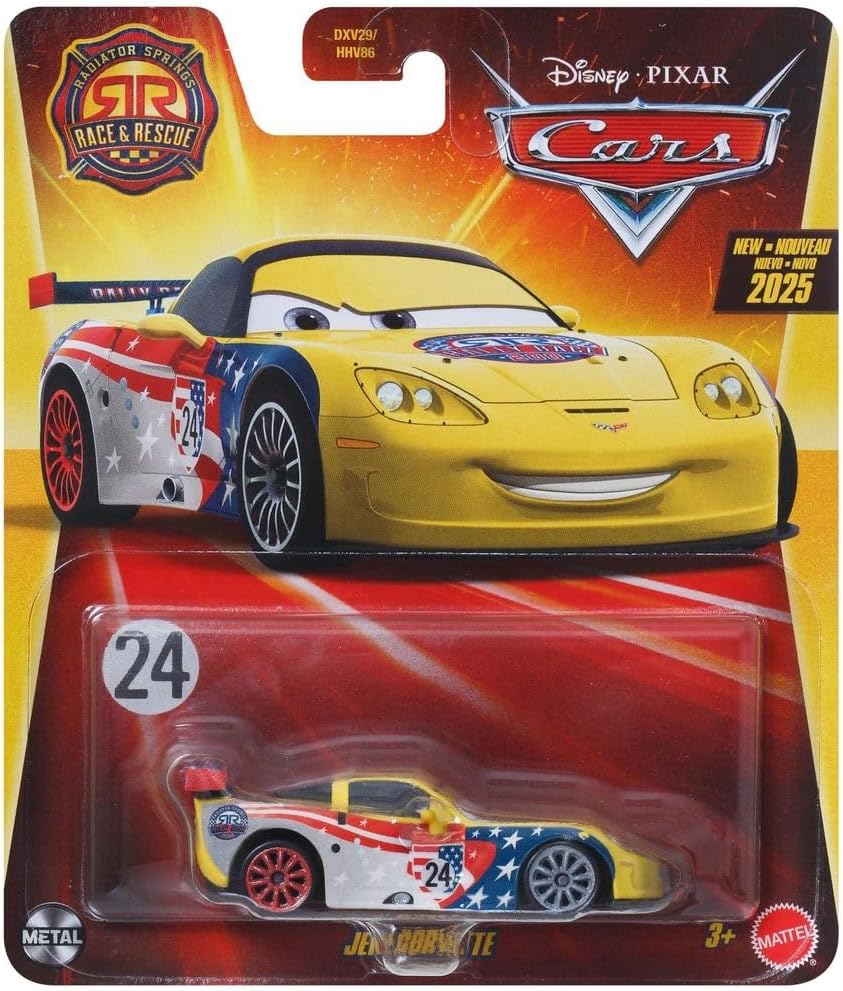 Disney Cars 2025 Mattel 1:55 Scale Diecast Radiator Springs Race & Rescue Jeff Gorvette