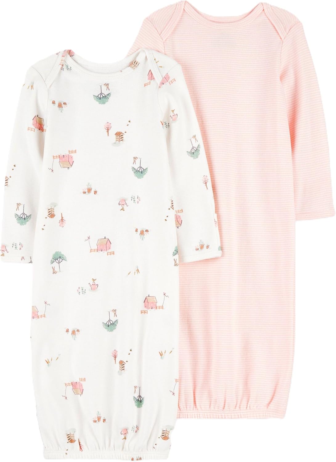 Carter's Baby Girls' 2-Pack Babysoft Sleeper Gowns
