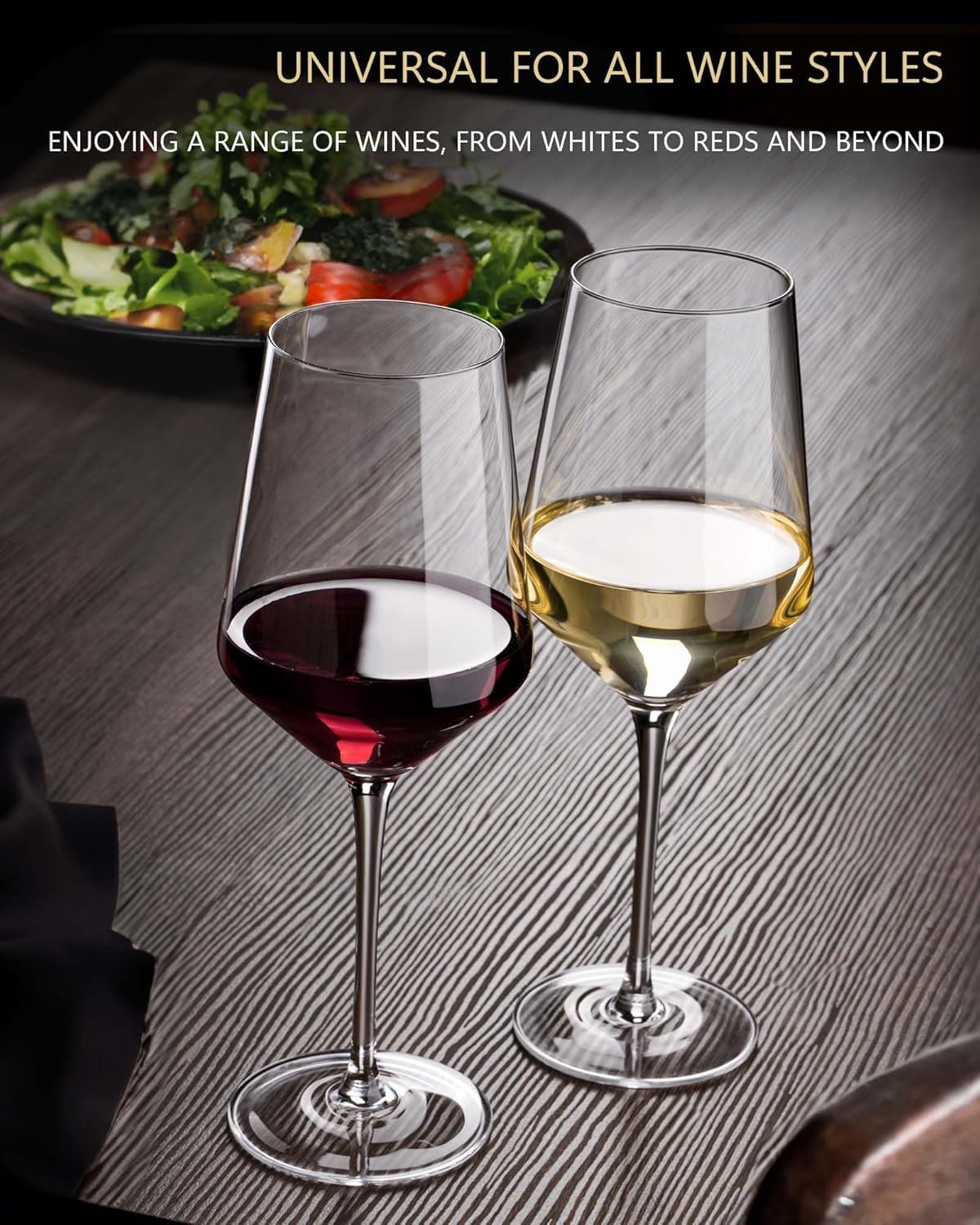 VILON Glassware Red Wine Glasses Set - 4 Pieces, Clear - Image 2 thumbnail