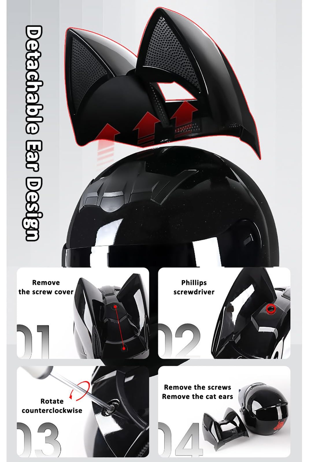Kask motocyklowy motocyklowy, damski kask motocyklowy, kask motorowerowy z wizjerem, homologacja ECE 2205, na wszystkie pory roku