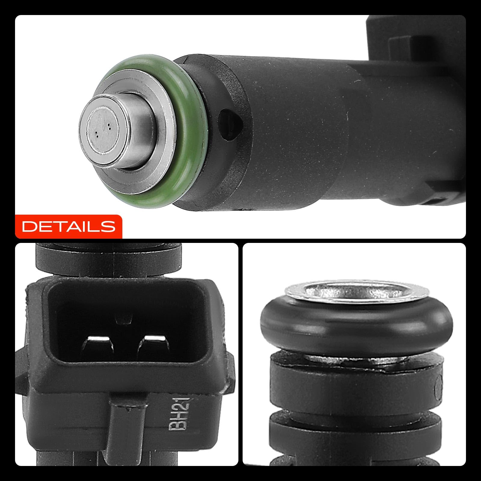 Frankberg 4x Valvole di iniezione Ugello di iniezione Compatibile con Spark M300 1.2 Aveo/Kalos Berlina T250 T255 1.2 Spark M300 1.2 LPG Aveo/Kalos Berlina T250 T255 1.2 LPG Replace# FJ1332,25186566