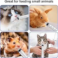 Vista 6 de Amabro 5 jeringas de plástico – 0.0 fl oz, 0.1 fl oz, 0.2 fl oz, 0.3 fl oz, 0.7 fl oz, jeringas de medición sin aguja, jeringas reutilizables