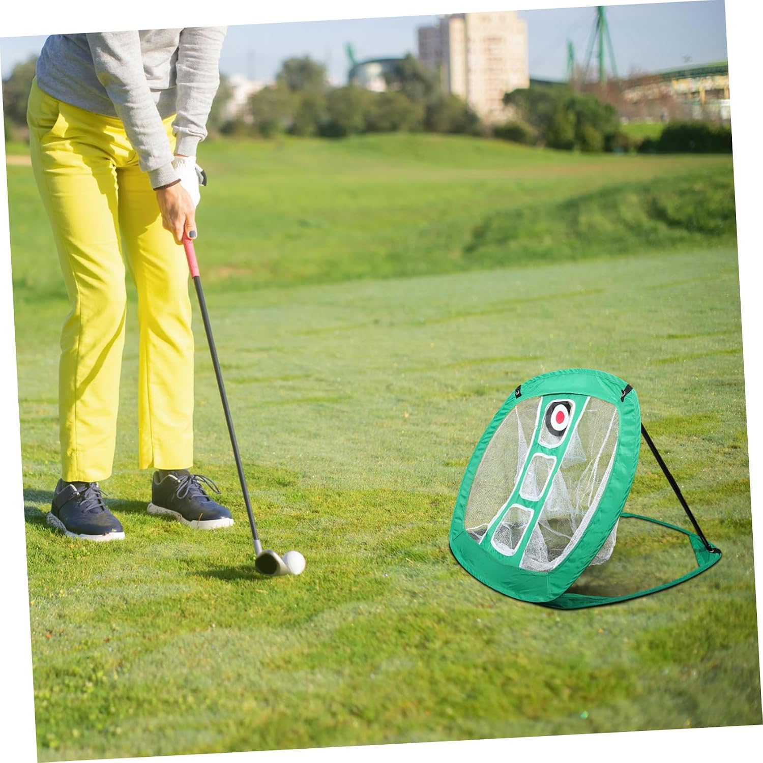 BESPORTBLE Golf Chipping Net Portable Indoor Practice Mesh for Accurate Chipping Skill Development Lightweight Construction for Backyard and Home Use
