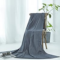 Vista 7 de RelaxBlanket - Funda de edredón de 60 x 80 pulgadas para manta con peso Algodón premium de 180GSM Gris oscuro