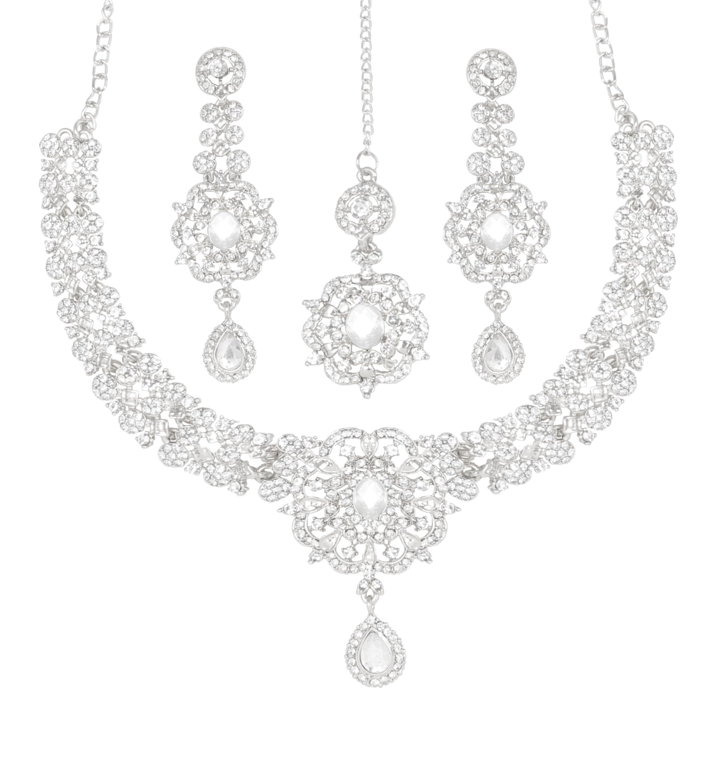TouchstoneIndian Bollywood Enchanting sleek Bracelet Hand Crafted Rhinestone Crystal in Gold or Silver Tone for Women.