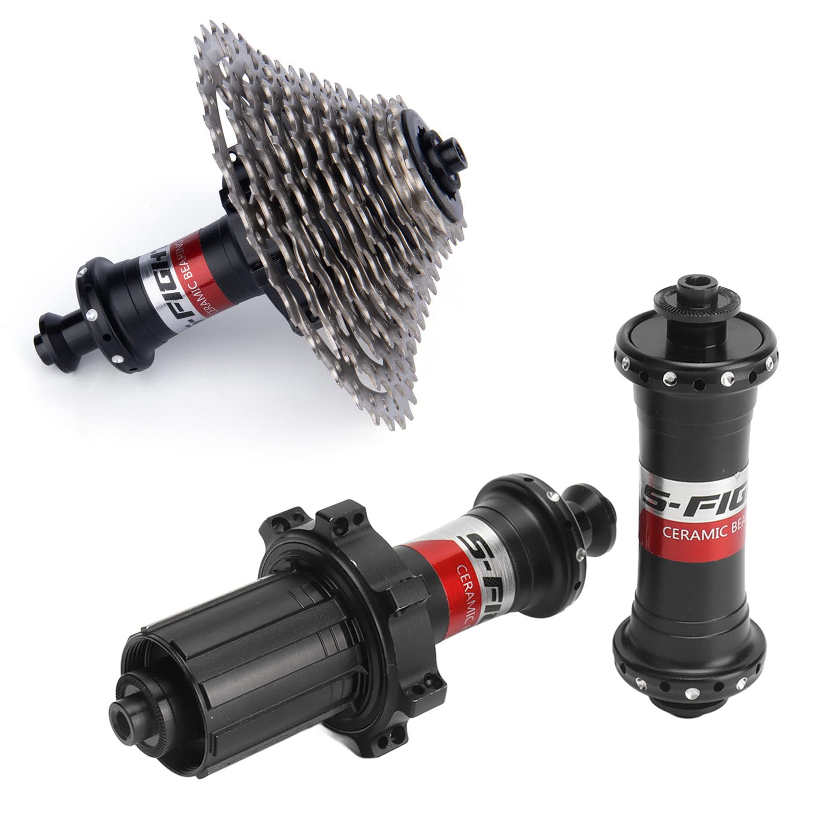bici in ceramica 4 cuscinetti sigillati, mountain bike in lega di alluminio, disco a sgancio rapido con 18 fori anteriori e 21 fori posteriori, compatibile con ruota libera HG