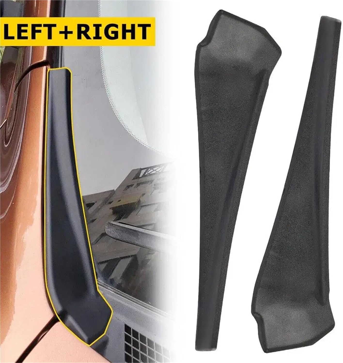 Wiper Side Corner Panel 2X for Nissan for Rogue 2014-20 Windshield Wiper Cowl Extension Trims 66895-4CL0A 66895-4BA1A 66894-4CL0A 66894-4BA1A
