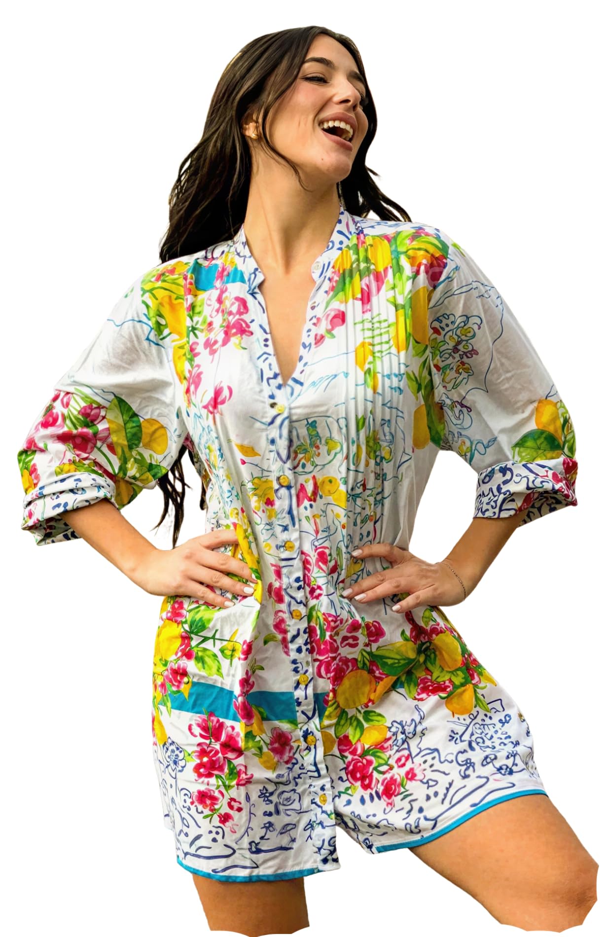Miro Travel Wear Antica Sartoria Abito Camicia in Cotone con Tasche da Donna, Stampa Esclusiva, Taglie Larghe, Abiti Estivi Donna 2026 Modamare