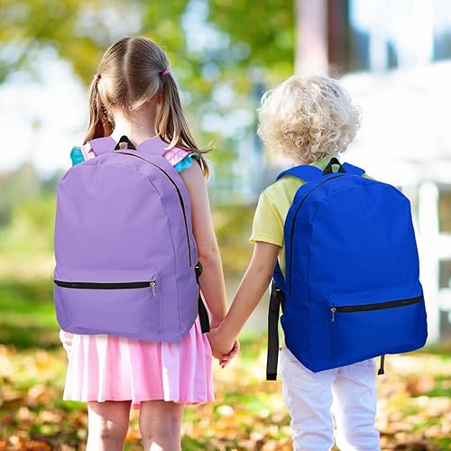 Miniatura 6 de Amylove Paquete de 12 mochilas a granel de 17 pulgadas, ligera, bolsa de viaje al aire libre, bolsas clásicas a granel para primaria media alta,