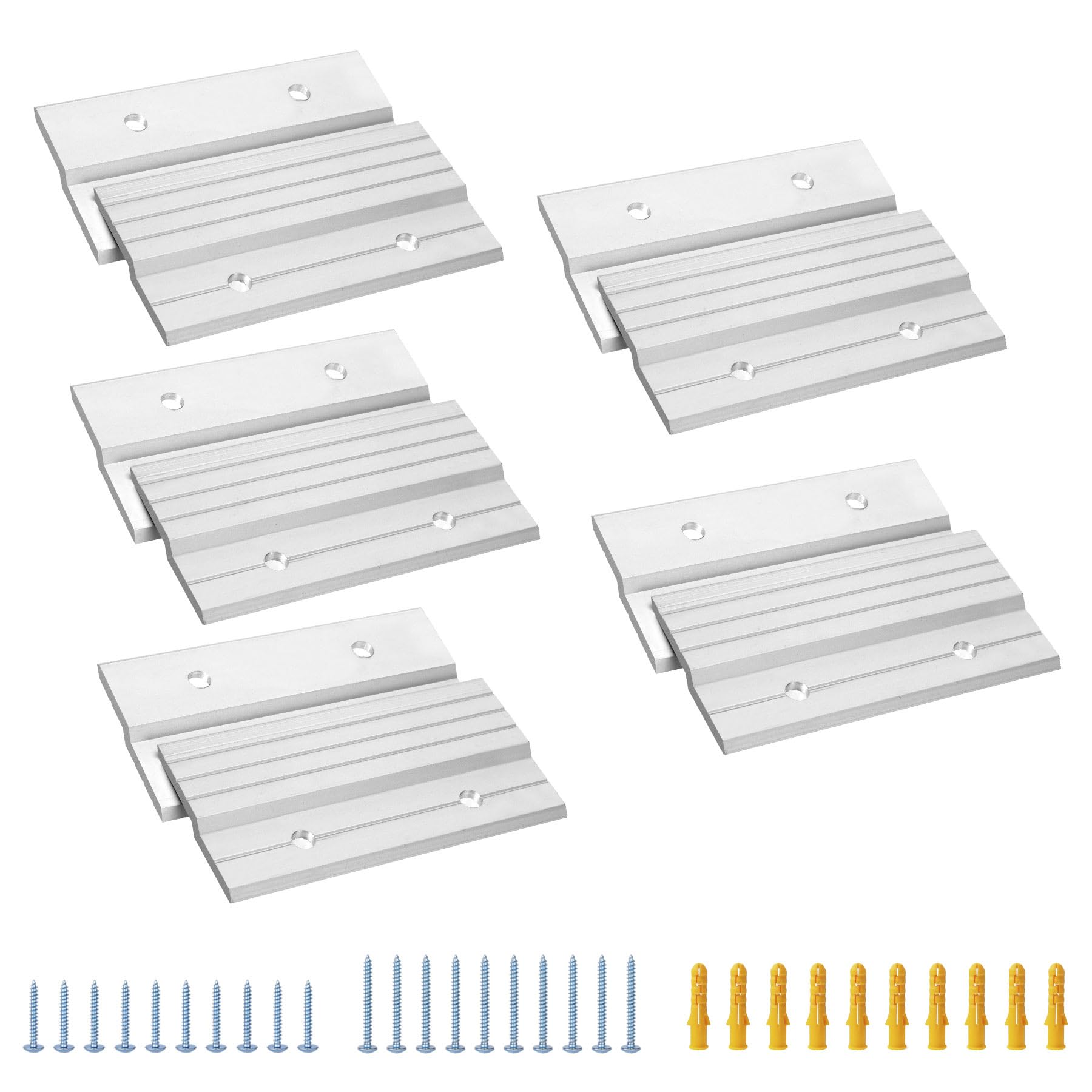 Support taquet français en aluminium de 10,2 cm pour fixer solidement un miroir ou une étagère