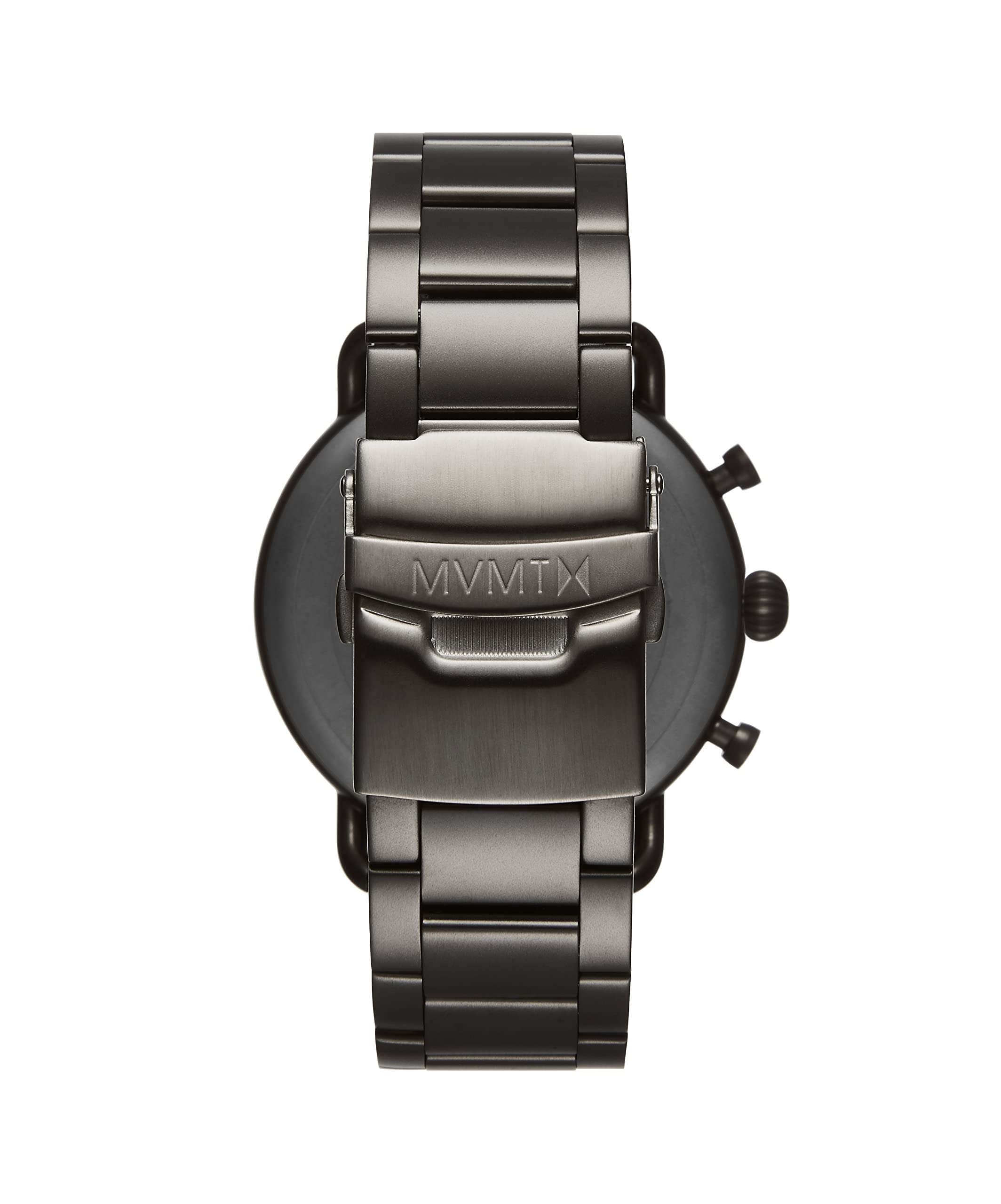 MVMT Blacktop Herren Chronograph Uhr mit Edelstahl und Lederarmband