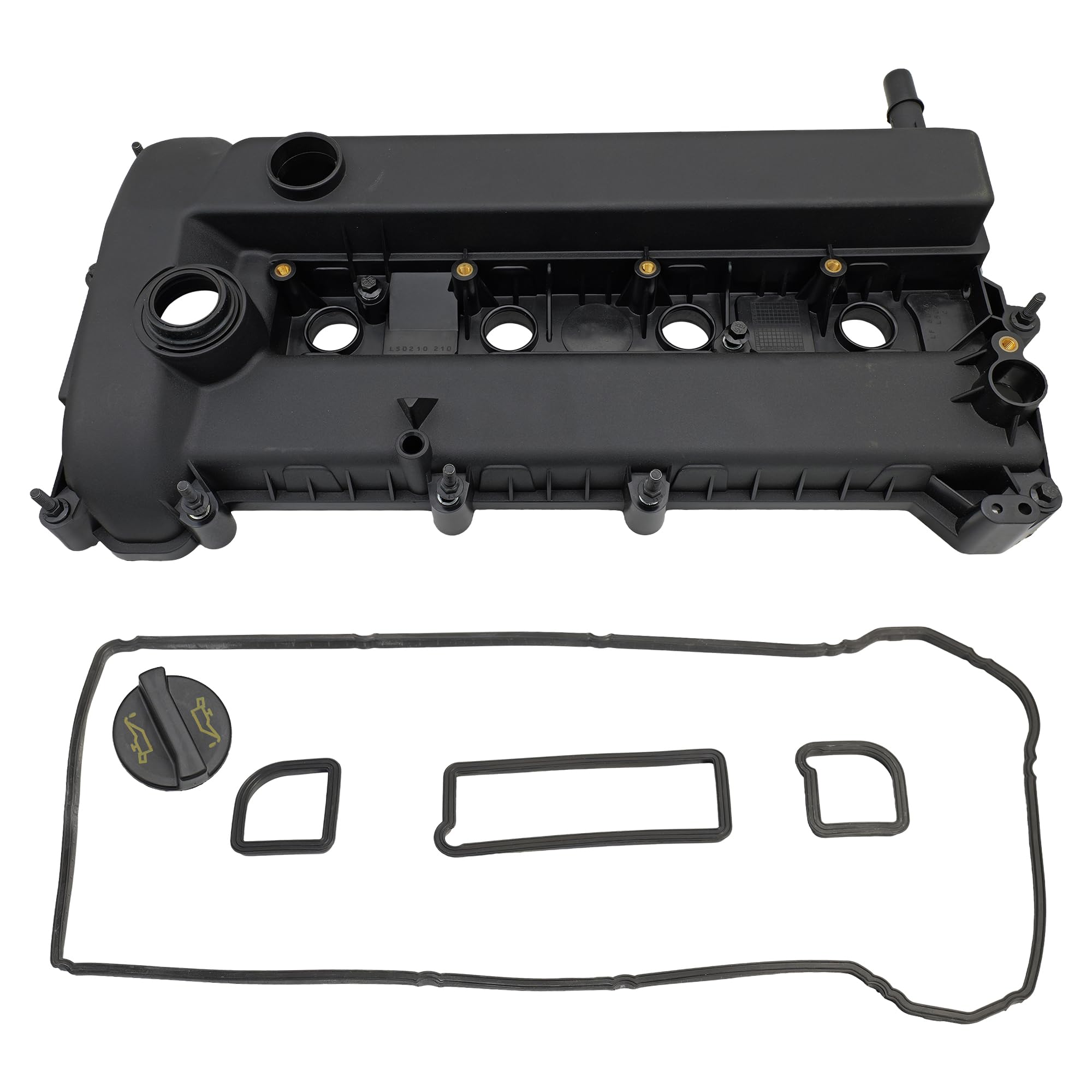 NOVAPARTS L502-10-210E Engine Valve Cover with Gasket for 2010-2013 Mazda 3, 2009-2015 Mazda 5, 2011-2013 Maz-da 6, 2010-2012 CX-7 2.0L 2.3L 2.5L,