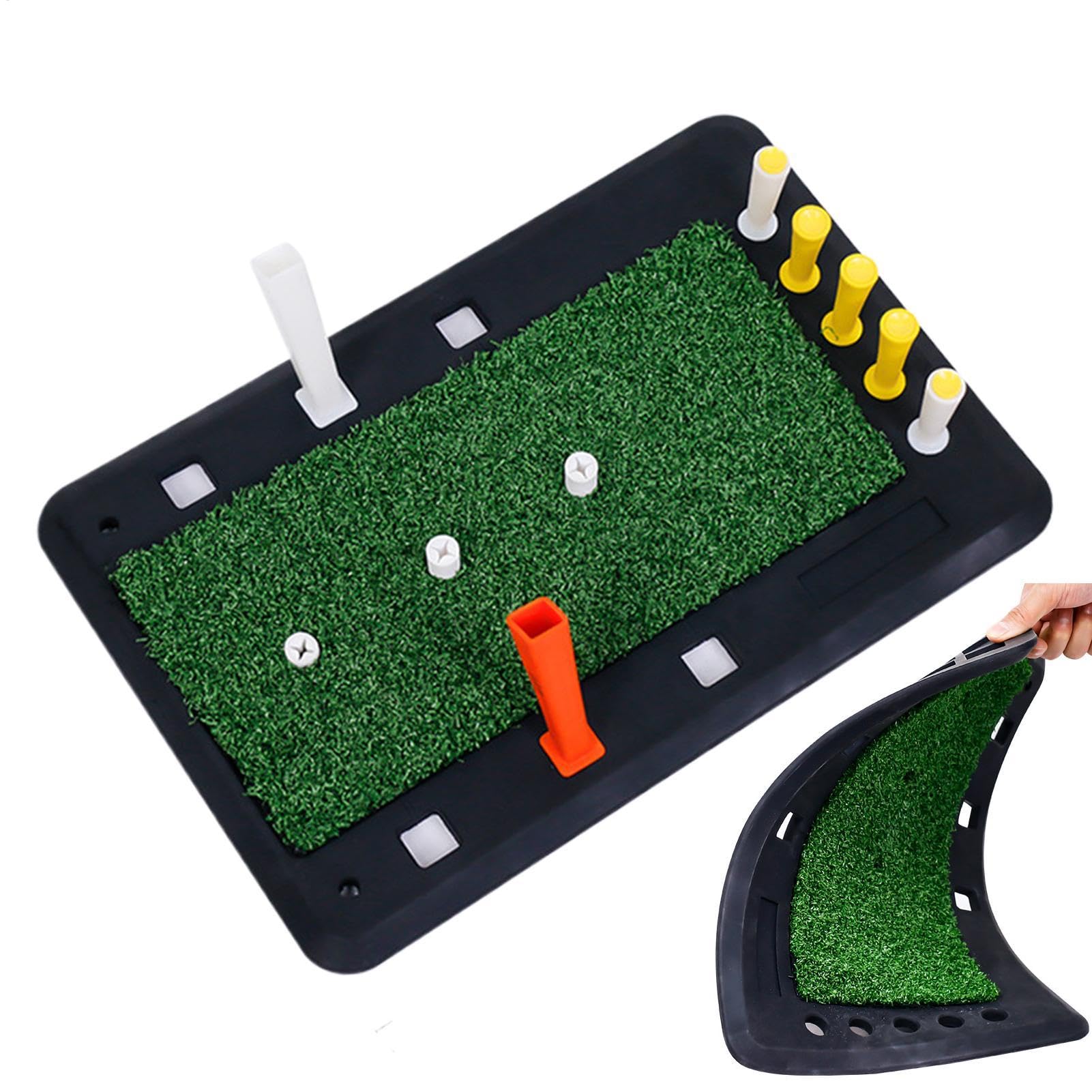 Mata do huśtawki do ćwiczeń golfowych, mata do huśtawki do ćwiczeń | Gumowa mata chroniąca przed odpryskami Antypoślizgowy, przenośny, mały sprzęt do gry w go