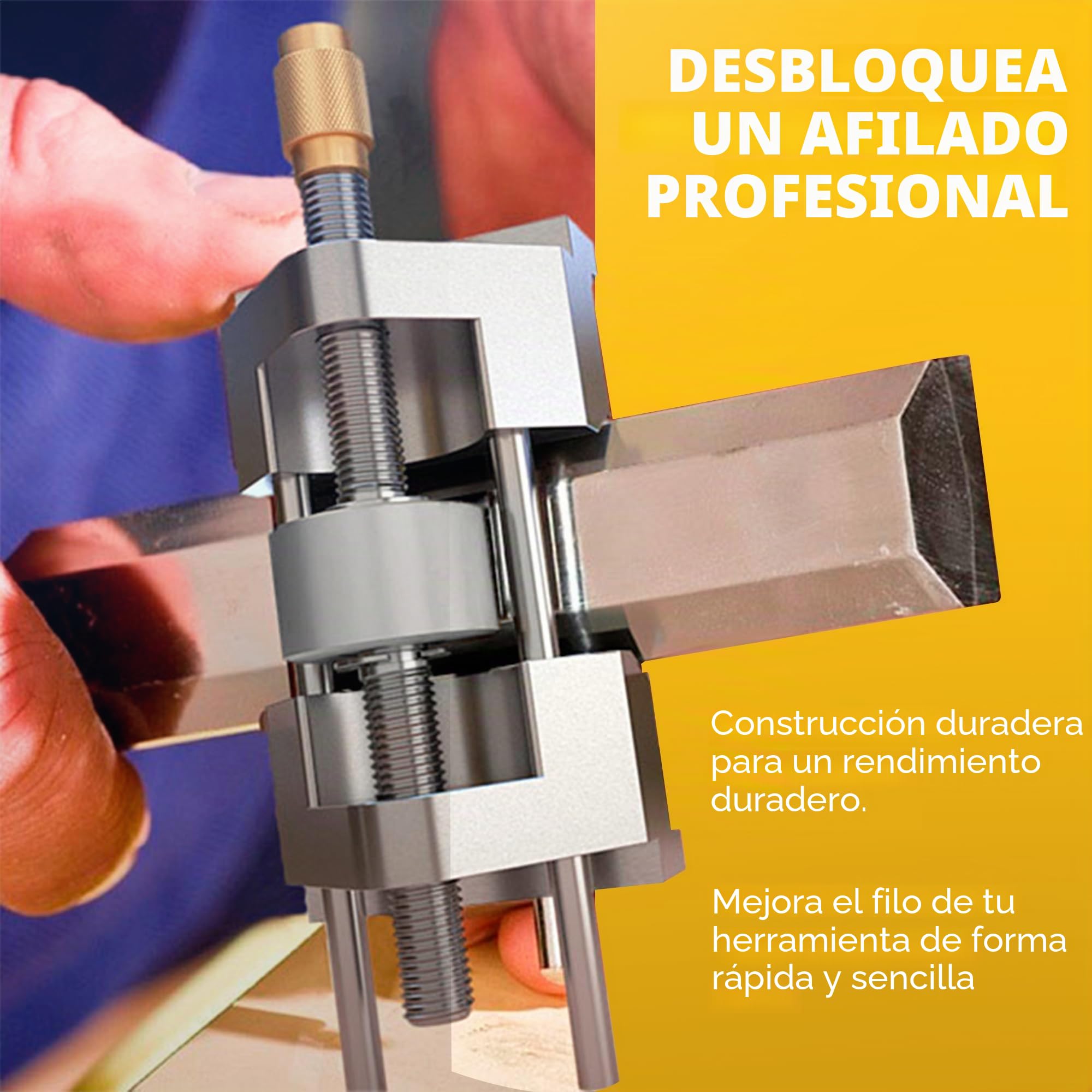 Sharp Pebble - Guía de afilado - Plantilla para afilar cinceles y cepillos - Se adapta a cinceles de 0,64 cm a 4,98 cm, se adapta a hojas de cepilladora de 3,58 cm a 8,18 cm