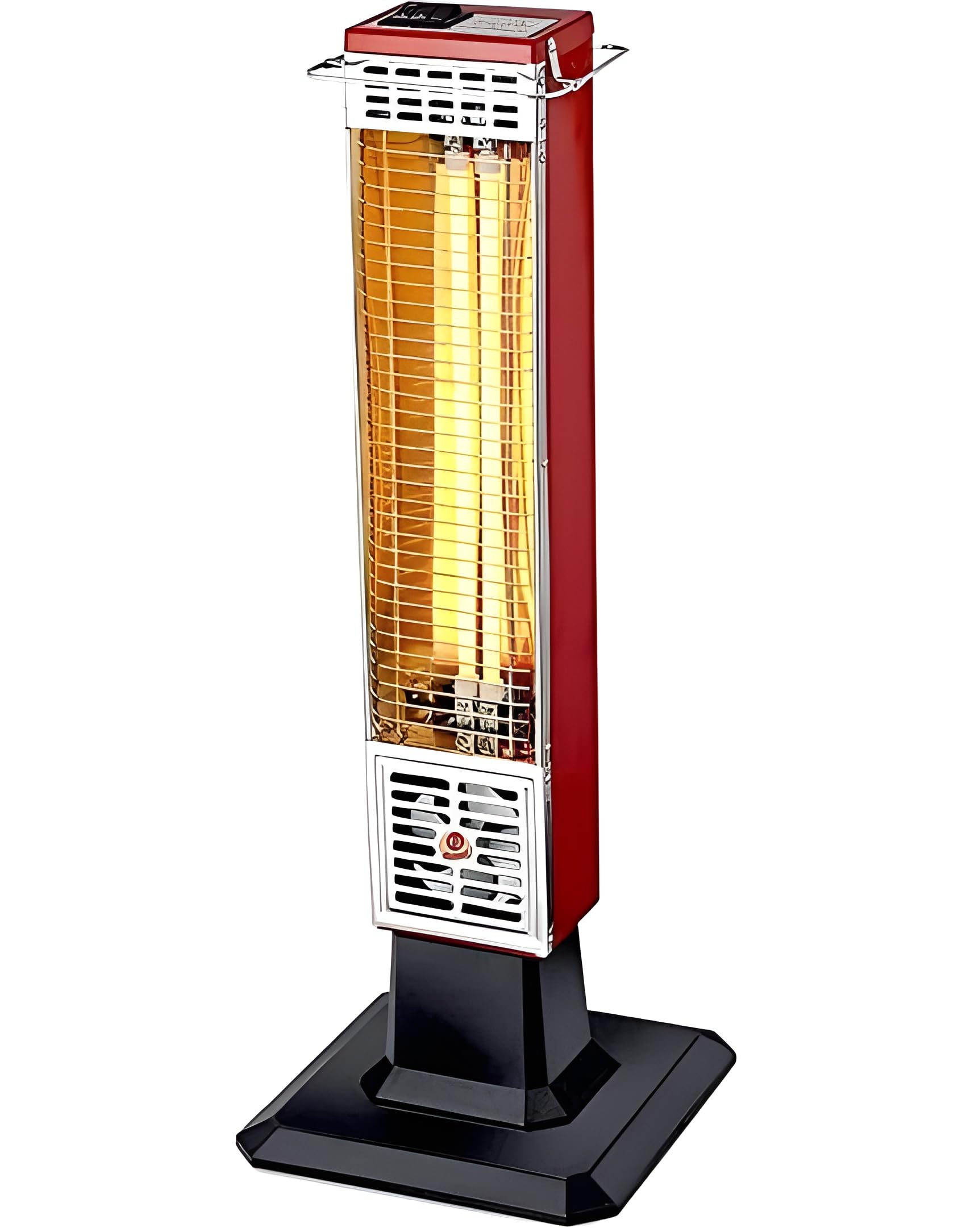 BTGC ISI Marked Room Heater 1500 Watts Oscillating Quartz Heat Pillar Room Heater with Fan, Red color tower type with 2 rods-image-3