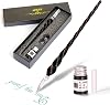 Glass Dip Pen Set,Calligraphy Pen,Crystal Signature Pen for Art, Writing, Signatures -Decoration and Business Gift