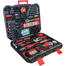238pcs Artman Tool Set, Mechanic Tool Set with Wrench, Tape Rule, Hack Saw, Claw Hammer etc, Auto Repair Tool Kit with Plastic Toolbox Storage Case MT-TS002