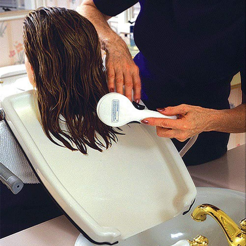 Hair Washing Tray with Strap Portable Hair Shampoo Basin Plastic Durable Salon Tool Shampoo Tray for Disabled Elder Woman,White