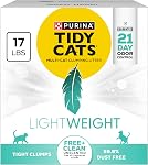 Purina Tidy Cats Léger Libre et propre Sans parfum, Multi-Cat, Clumping, 99.9 Pourcentage de chat sans poussière - 17 Boîte