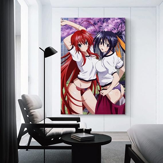 Hellove Anime Posters Highschool Dxd Posters Canvas Art Poster And Wall Art Picture Print Modern Family Bedroom Decor Posters 16x24inch(40x60cm)