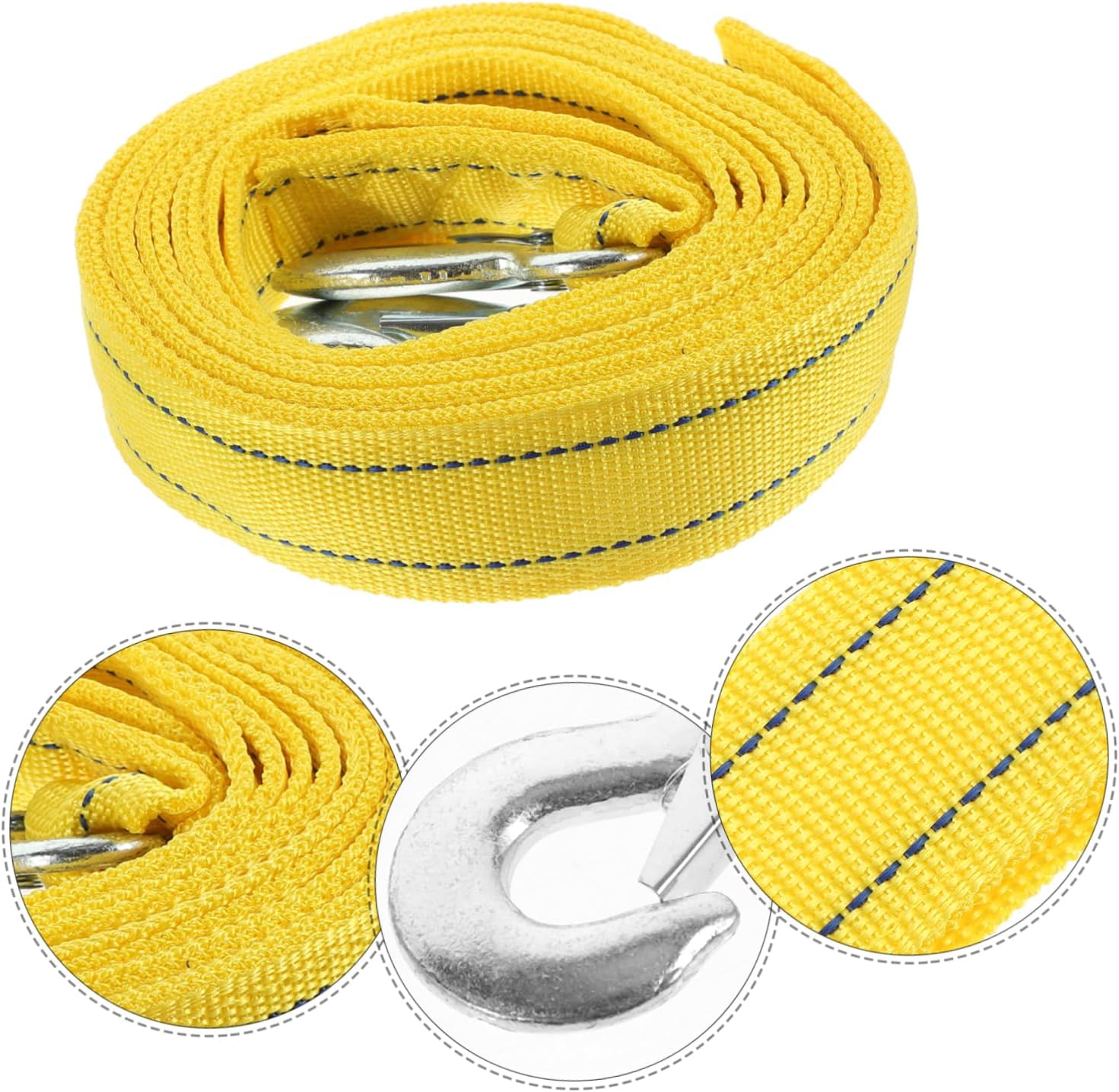 PRETYZOOM Winch Rope Double Thicken Nylon Trailer Tie Down Safe Fluorescent Car Towing Accessories Truck Straps