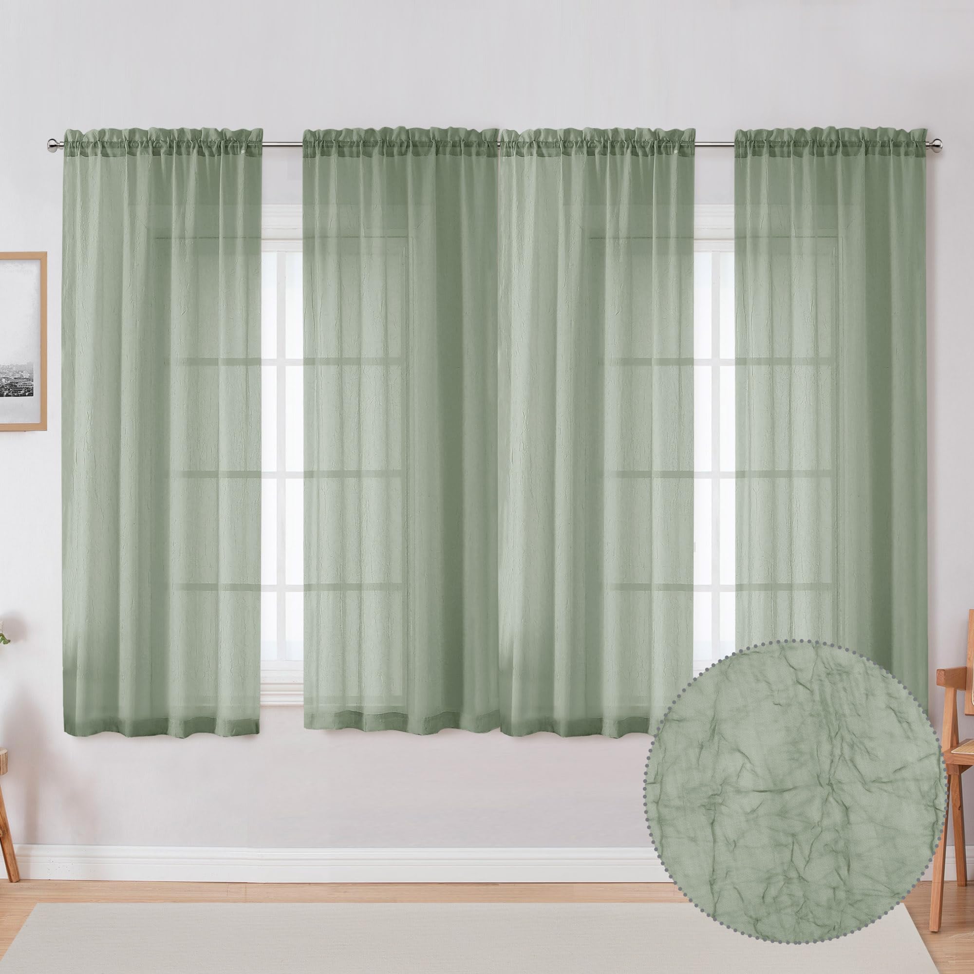 Light Green Sheer Curtains