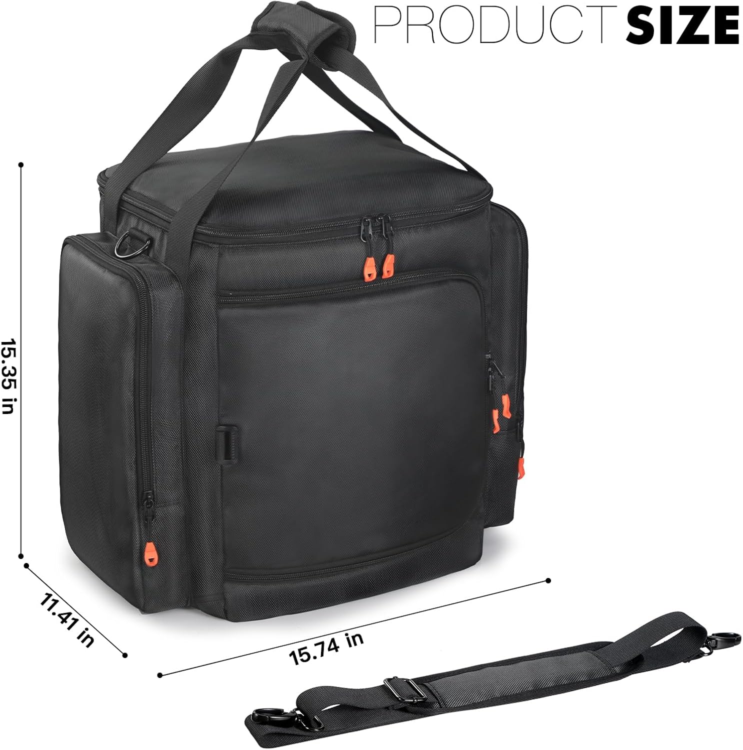 Carrying Case Compatible with JBL Party Box Encore Essential/Essential 2 Speaker with Adjustable Shoulder Strap & Accessories Pocket, Protective Tote Bag, Portable Travel Carry Cover - Image 3