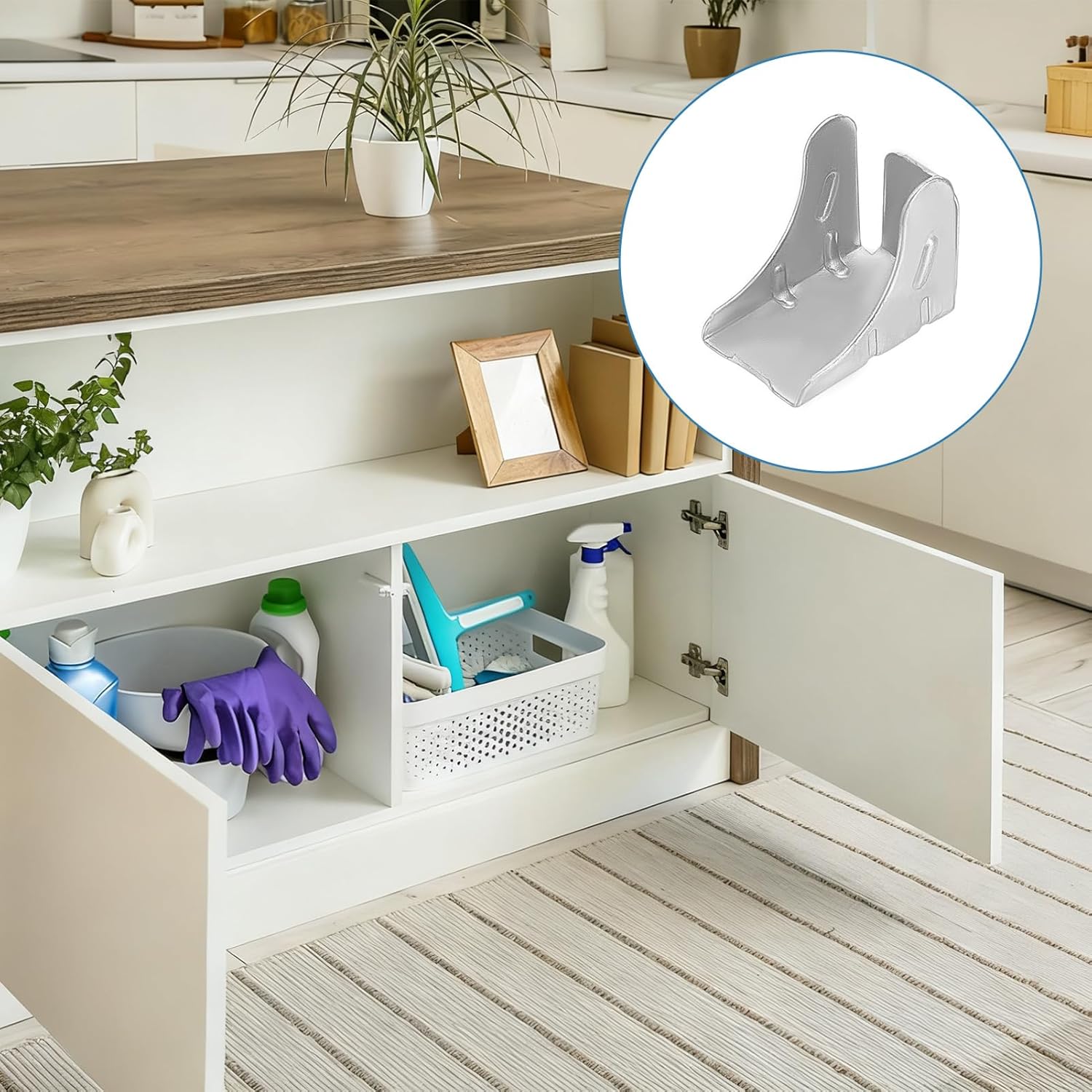 NICENEEDED 24 Pcs Shelf Clip Bracket for Inside Storage Cabinet, Heavy Duty Cupboard Clips Removable Metal Shelf Support Clip Shelving Brackets Clips Replacement for Kitchen Cabinet Bookcase