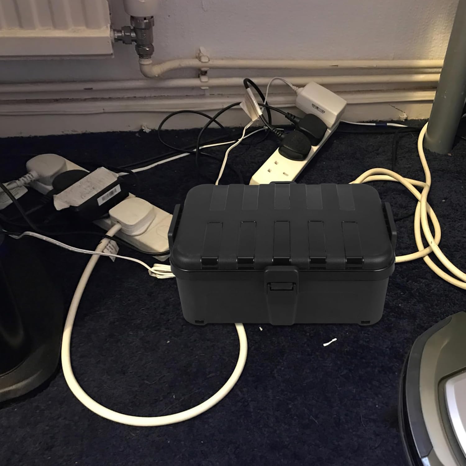 Angoily Outdoor Extension Cord Cover Electric Outlet Protector Durable Cord Protector for Safe Outdoor Use Easy Installation for Gardens Patios and Construction Sites