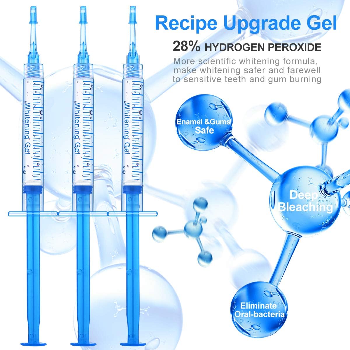 Teeth Whitening Kit with 16* LED Light Accelerator,3*Teeth Whitening Gels Safe for Sensitive, Professional Teeth Whitener at-Home Remove Teeth Stain Gifts for Men,Fathers Day Gifts for Dad : Beauty & Personal Care